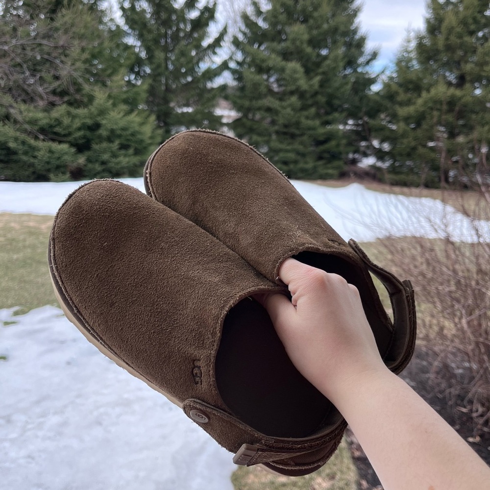 Ugg goldenstar suede clogs caribou brown 9.5 women’s - Picture 3 of 9